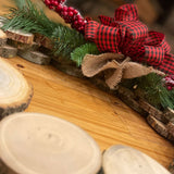Wood Slice Holiday Wreath